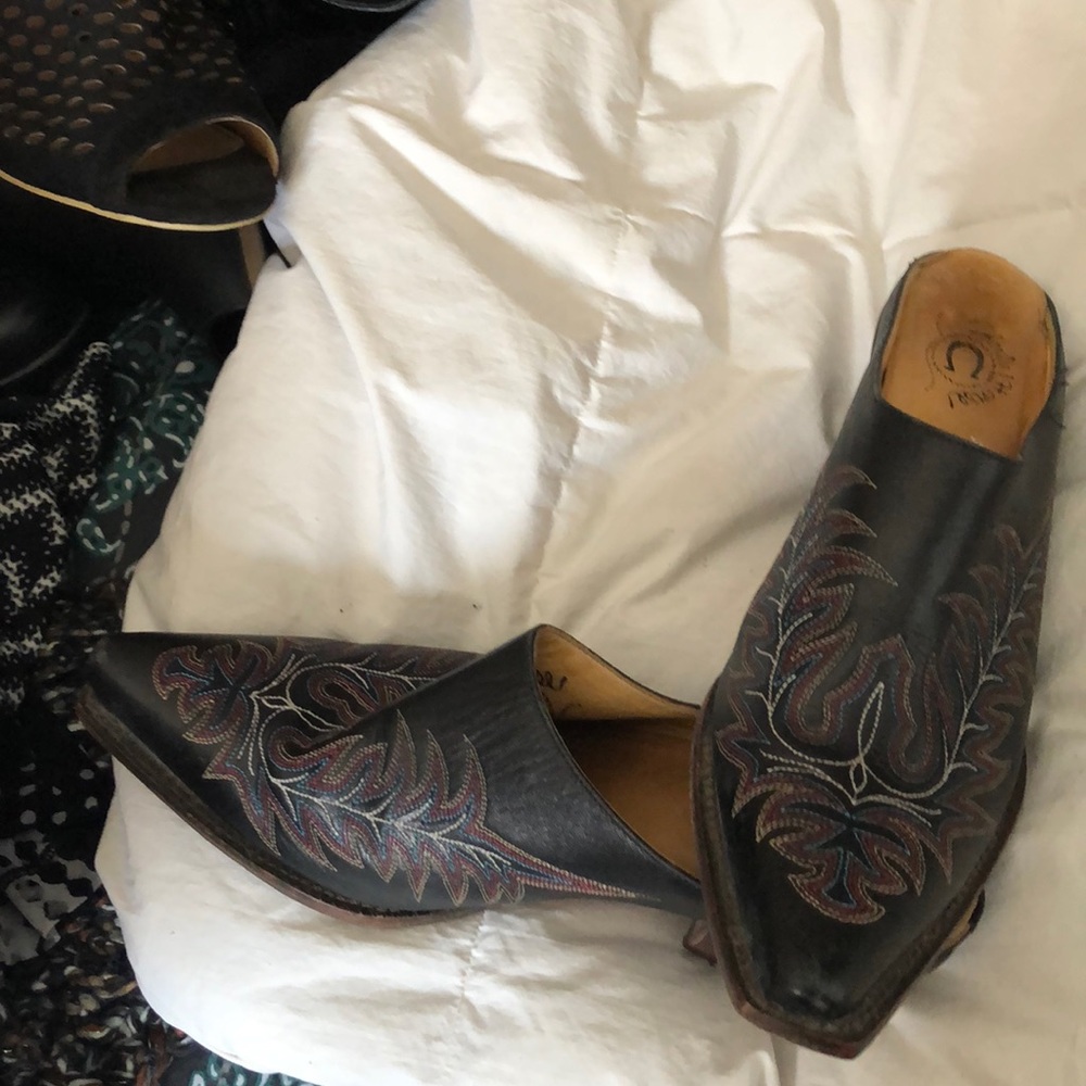 Leather Cowboy mules